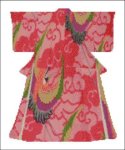 (image for) Kimono 011 - Red Floral Swirl